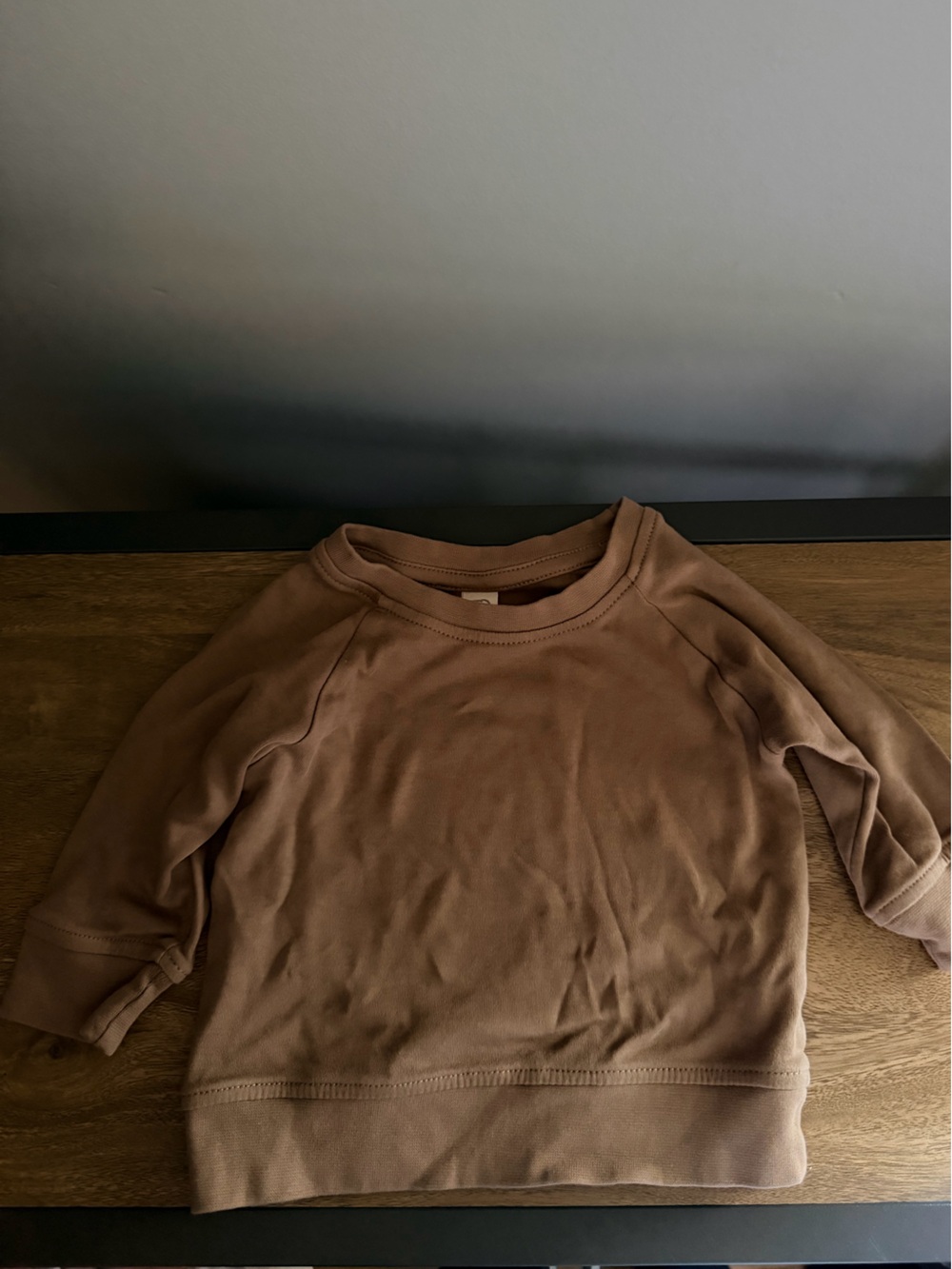 Colored Organics Baby Truffle Brown Lightweight Pullover Cotton Crewneck